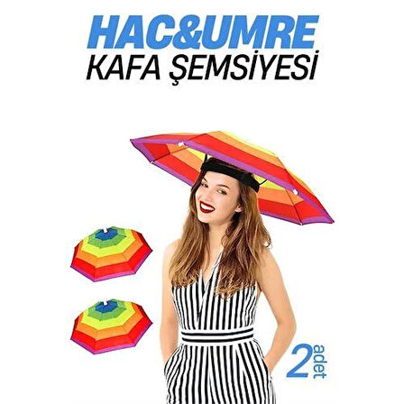 Modacar Hac Umre Kafa Şemsiyesi Güneş Koruma Şemsiyesi 2 adet