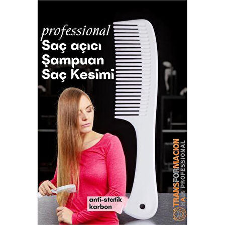 Modacar Dolaşık Saç Açıcı Tarak - Şampuan Saç Boyası Tarağı - Geniş Dişli Saç Kesim Tarağı Profesyonel