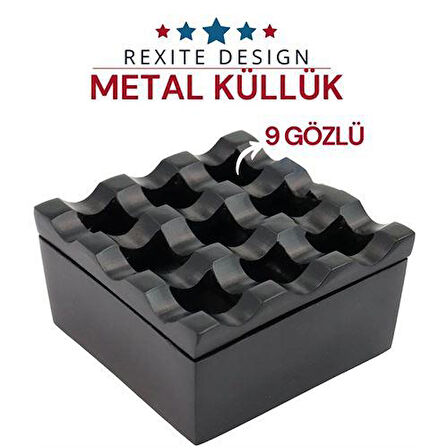 TransForMacion Rexite Siyah Metal 9 Gözlü Kül Tablası 716564