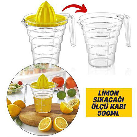 ModaCar Waugh Ölçülü 500 Ml Limon Portakal Sıkacağı 