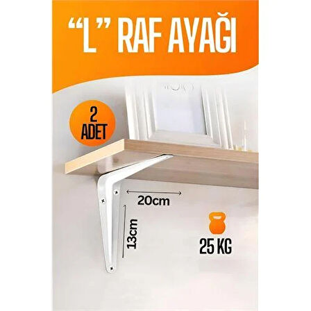 ModaCar L Raf Altı Raf Ayağı 20X13 cm 2 Adet