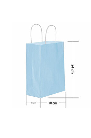 Alsepeteavm  Roll-up Kraft Çanta Pembe Küçük Boy 18x24cm 25li
