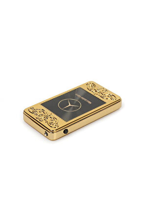 Alsepeteavm Mercedes Logolu GOLD USB Şarjlı  Elektronik Çakmak