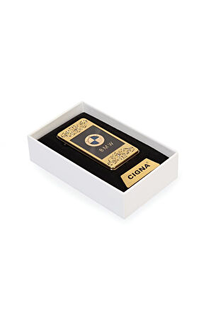 Alsepeteavm BMW Logolu GOLD  USB Şarjlı Elektronik Çakmak