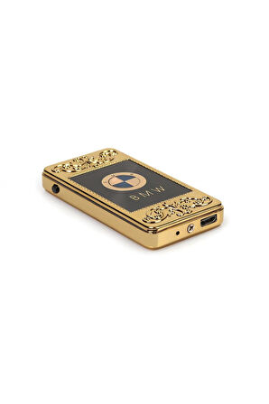 Alsepeteavm BMW Logolu GOLD  USB Şarjlı Elektronik Çakmak