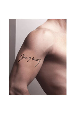 Alsepeteavm Gazi Mustafa Kemal İmzası Tattoo Geçici Dövme Şablonları Kına Kalıpları