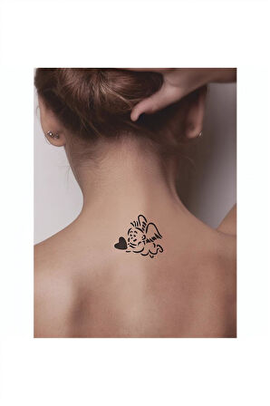 Alsepeteavm Bebek Melek Kalp  Tattoo Geçici Dövme Şablonları Kına Kalıpları