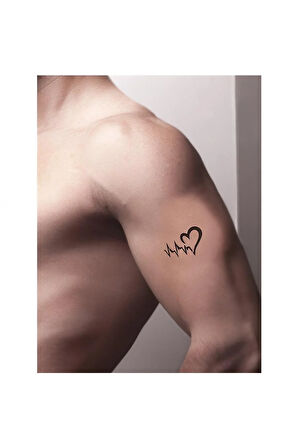 Alsepeteavm Kalp Ritmi Tattoo Geçici Dövme Şablonları Kına Kalıpları