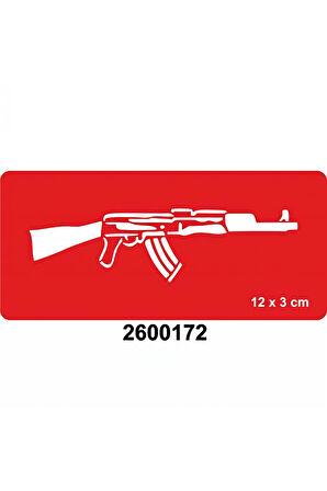 Alsepeteavm Ak-47 Kalaşnikof Keleş Tattoo Geçici Dövme Şablonları Kına Kalıpları