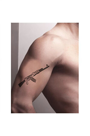 Alsepeteavm Ak-47 Kalaşnikof Keleş Tattoo Geçici Dövme Şablonları Kına Kalıpları