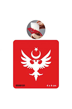 Alsepeteavm Çift Başlı Kartal Tattoo Geçici Dövme Şablonları Kına Kalıpları