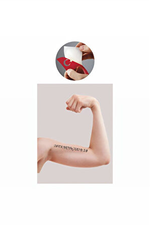Alsepeteavm Göktürkçe Ne Mutlu Türküm Diyene  Tattoo Geçici Dövme Şablonları Kına Kalıpları