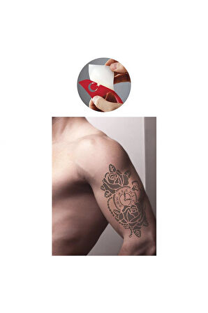 Alsepeteavm Gül Saati  Tattoo Geçici Dövme Şablonları Kına Kalıpları