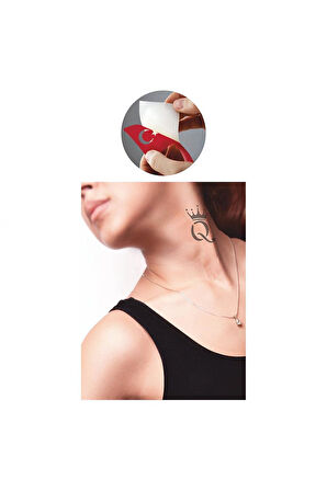 Alsepeteavm Lider Kraliçe Tacı Tattoo Geçici Dövme Şablonları Kına Kalıpları