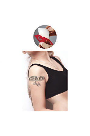 Alsepeteavm Dikiz Aynası Azrail Zar  Tattoo Geçici Dövme Şablonları Kına Kalıpları