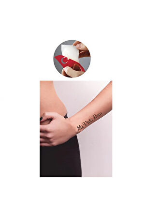 Alsepeteavm Benim Çılgın Hayatım(İspanyolca)  Tattoo Geçici Dövme Şablonları Kına Kalıpları