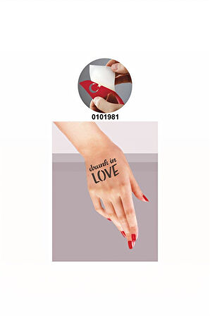 Alsepeteavm Aşk Sarhoşu  Tattoo Geçici Dövme Şablonları Kına Kalıpları