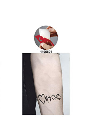 Alsepeteavm Kalp Nabız Sonsuzluk Tattoo Geçici Dövme Şablonları Kına Kalıpları