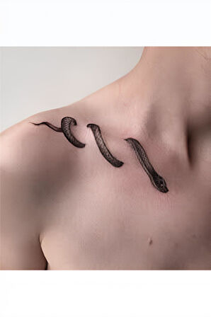 Alsepeteavm Köprücük Yılan Modeli  Tattoo Geçici Dövme Şablonları Kına Kalıpları