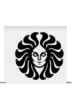 Alsepeteavm Medusa Geçici Dövme Şablonu