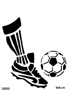 Alsepeteavm Futbol Krampon Geçici Dövme Şablonu Stencil Kalıp