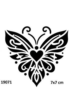 Alsepeteavm Kalpli Kelebek Geçici Dövme Şablonu Stencil Kalıp
