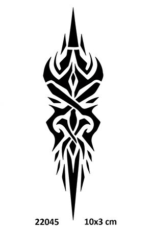 Alsepeteavm Tribal Şekiller Geçici Dövme Şablonu Stencil Kalıp