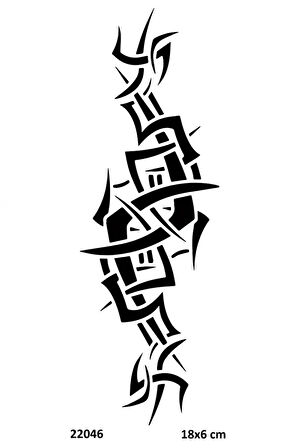 Alsepeteavm Tribal Kol Geçici Dövme Şablonu Stencil Kalıp