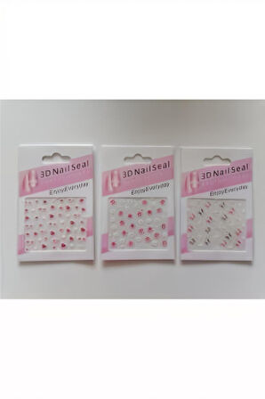 Alsepeteavm Tırnak Süsleme Sticker 3 Kartela Birden Model 1