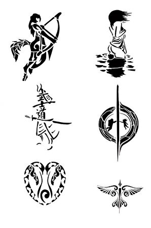 Alsepeteavm Aşk ve Karadelik Geçici Dövme Kalıpları Tattoo Stencil Modelleri