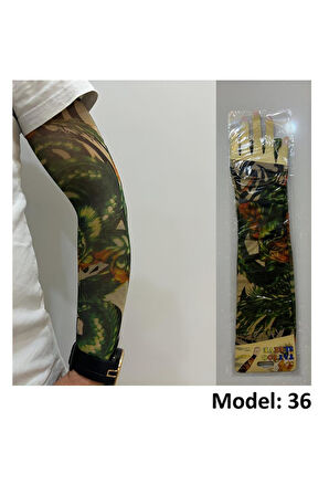 Alsepeteavm Giyilebilir Dövme Çift Kol 2 Adet Kol Çorap Dövmesi Sleeve tattoo Model36