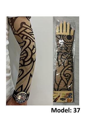 Alsepeteavm Giyilebilir Dövme Çift Kol 2 Adet Kol Çorap Dövmesi Sleeve tattoo Model37