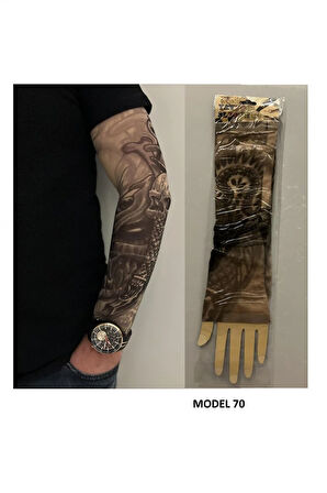 Alsepeteavm Giyilebilir Dövme Çift Kol 2 Adet Kol Çorap Dövmesi Sleeve tattoo Model70
