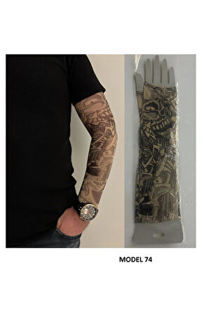 Alsepeteavm Giyilebilir Dövme Çift Kol 2 Adet Kol Çorap Dövmesi Sleeve tattoo Model74