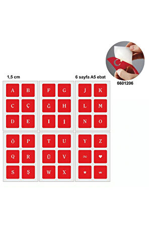 Alsepeteavm Düz Font Kare Harf Seti Geçici Dövme Şablonu