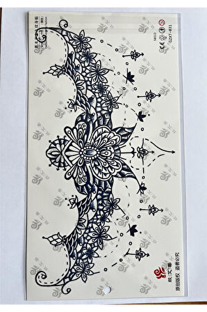 Alsepeteavm Büyük Boy Bel Göğüs Sırt İçin 28x15 cm GZXT-031 Yarı Kalıcı Geçici Dövme