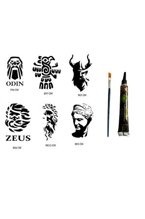 Alsepeteavm Mitolojik Desenler Hint Kınasıyla Geçici Dövme Seti