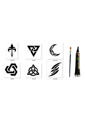Alsepeteavm Tribal Modeller Hint Kınasıyla Geçici Dövme Seti