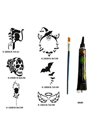 Alsepeteavm Sıradışı Hayatlar Tüp Kına ve Fırça hediyeli Tattoo Geçici Dövme Seti