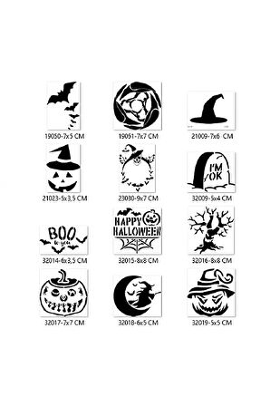 Alsepeteavm Halloween Cadılar Bayramı Hin Kınasıyla Geçici Dövme Seti Fırça Hediyeli