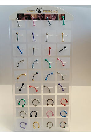 Alsepeteavm 36 Adet Birden Karışık Desen Piercing