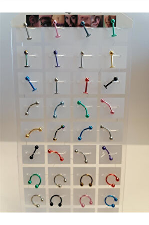 Alsepeteavm 36 Adet Birden Karışık Desen Piercing