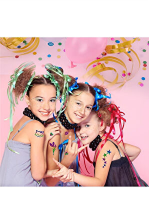 Alsepeteavm Simli Dövme Glitter Tattoo Kit 2 tüp Sim 100 şablon hediyeli