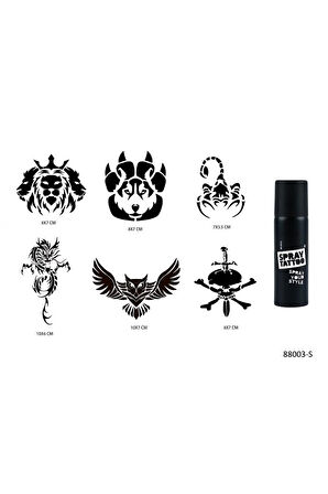 Alsepeteavm Aslan Ve Ejderha Geçici Sprey Dövme Seti Spray Tatto