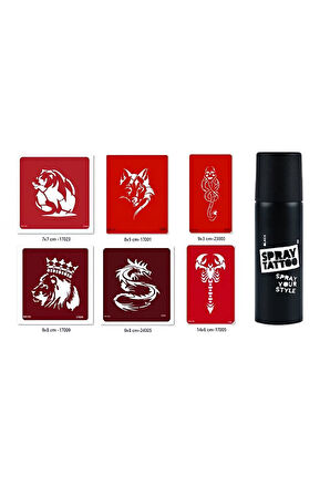 Alsepeteavm Ayı Ve Akrep Geçici Sprey Dövme Seti Spray Tatto