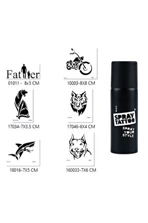 Alsepeteavm Motor Ve Köpek Sprey Dövme Seti Spray Tatto