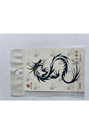 Alsepeteavm Dragon Minimal 11x8 cm Yarı Kalıcı Geçici Dövme Yapıştırma Dövme