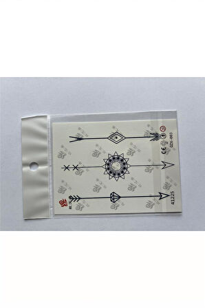 Alsepeteavm Ok Minimal 11x8 cm Yarı Kalıcı Geçici Dövme Yapıştırma Dövme