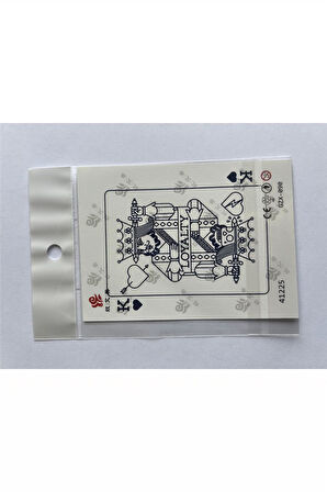 Alsepeteavm iskambil Minimal 11x8 cm Yarı Kalıcı Geçici Dövme Yapıştırma Dövme