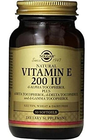 Solgar Vitamin E 200 IU 50 Vegetable Softgel